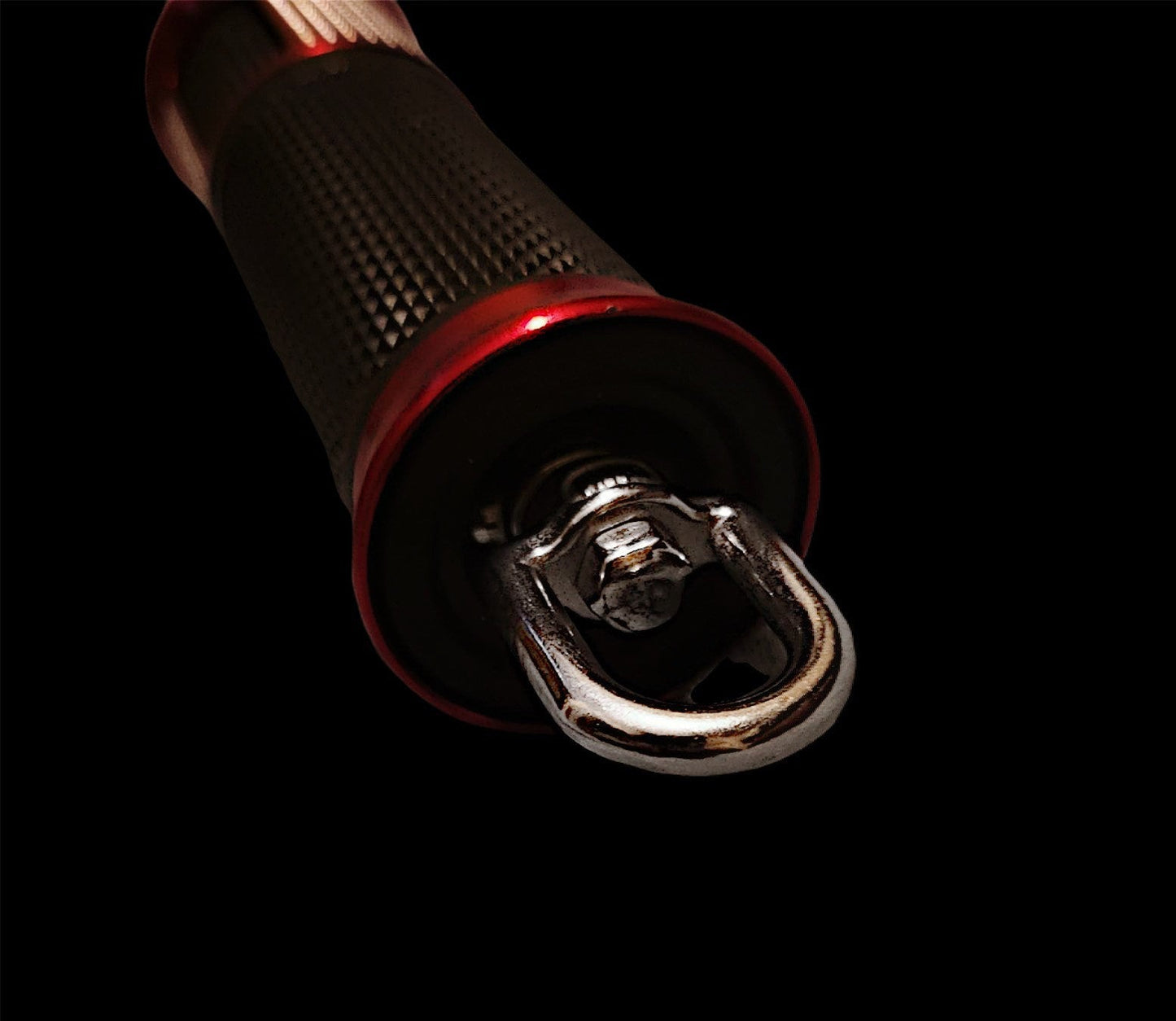 Flogger Premium swivel flogger red silver aluminum handle rubber grip spanking Hand Made BDSM Bondage Adult Toy OOAK Kink