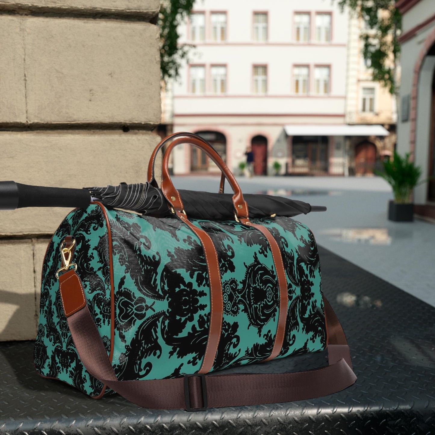 Custom Designed Floral Travel Bag Weekender Over Night Bag