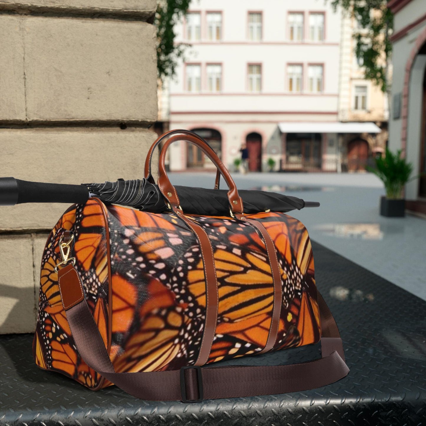 Custom Monarch Butterfly Travel Bag Weekender Over Night Bag