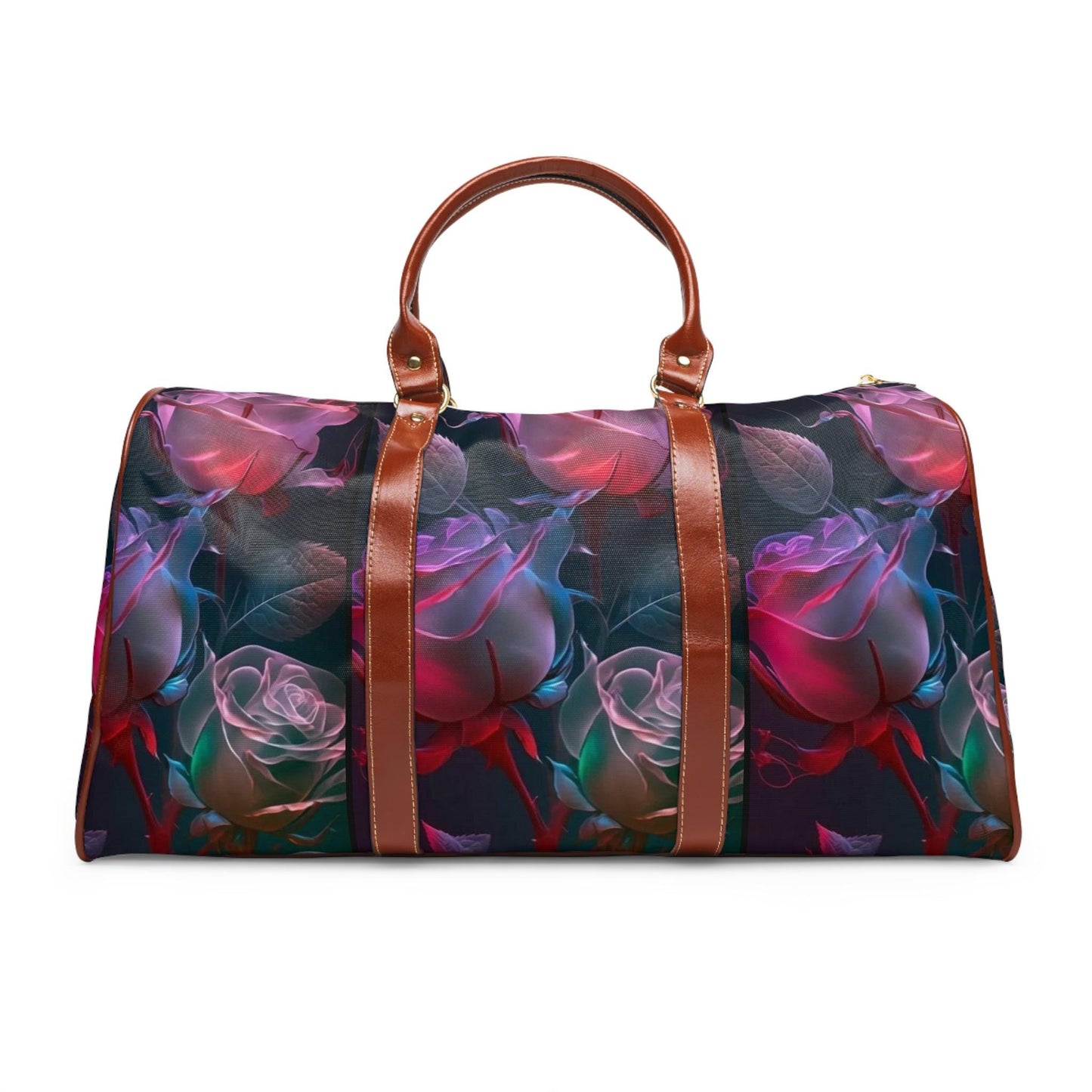 Custom Roses Flowers Travel Bag Weekender Over Night Bag