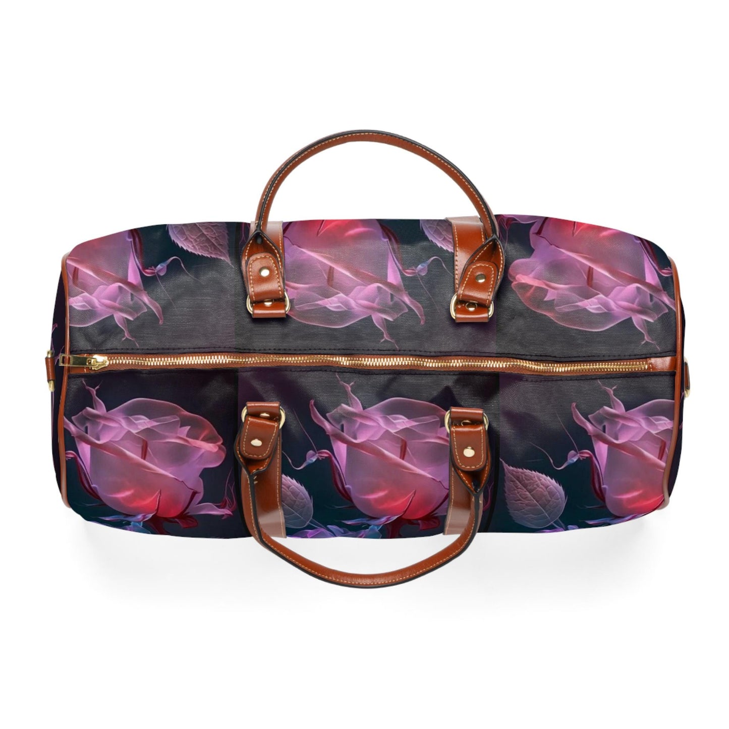 Custom Roses Flowers Travel Bag Weekender Over Night Bag