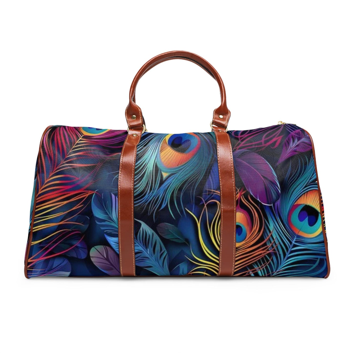 Custom Peacock Travel Bag Weekender Over Night Bag