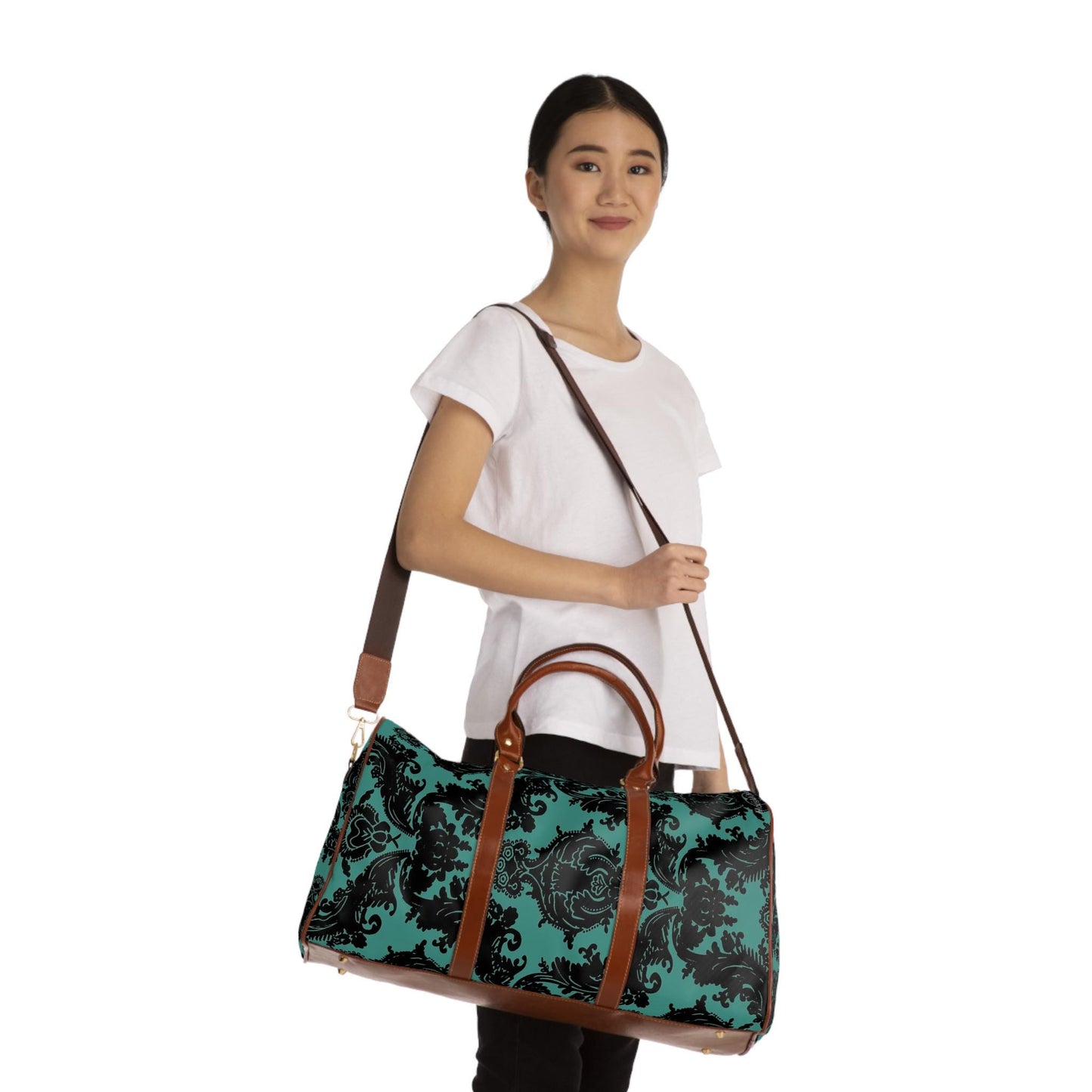 Custom Designed Floral Travel Bag Weekender Over Night Bag