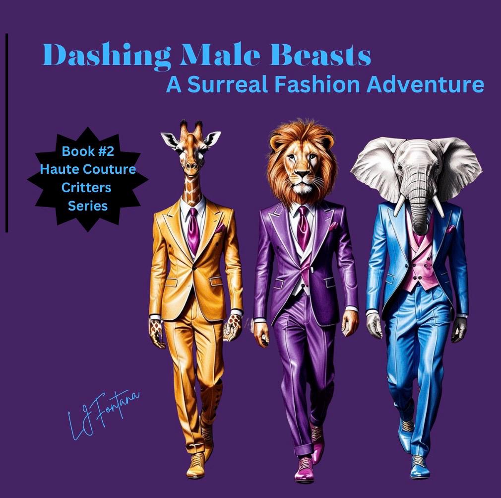 Animal Fashion Show coloring book- book 1 in series Cover signed by designer Custom Coloring 50 original illustrations