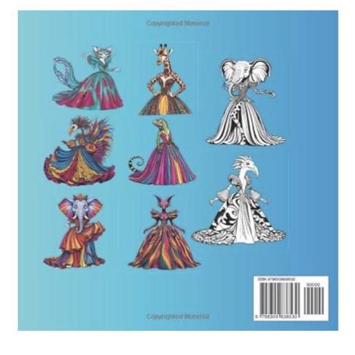 Animal Fashion Show Coloring Book: 50 Original Illustrations, Signed