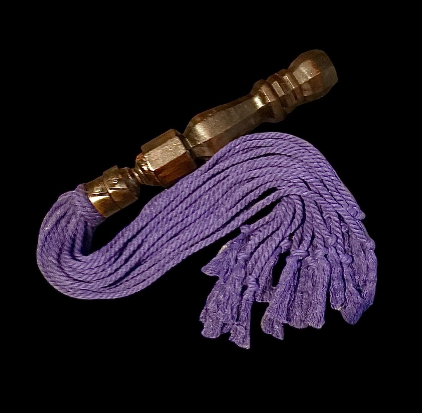 Handmade Soft Rope Flogger: turned wooden handle BDSM Teaser Tickler Adult Toy