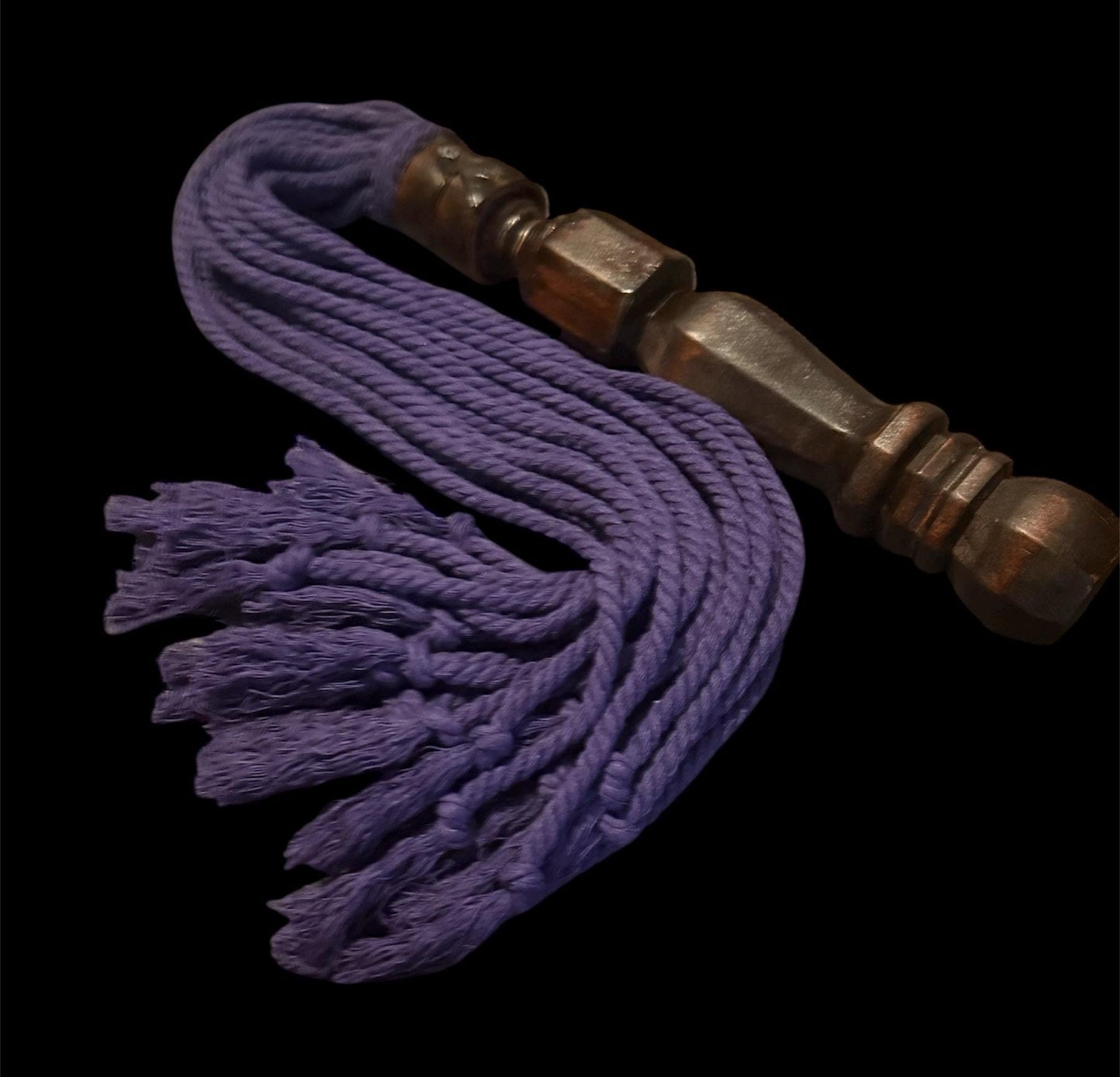 Handmade Soft Rope Flogger: turned wooden handle BDSM Teaser Tickler Adult Toy