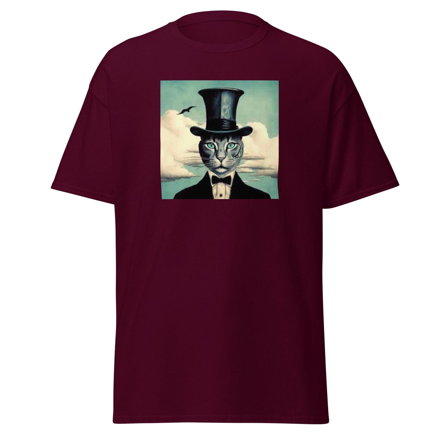 Surreal Cat in Hat T-Shirt: Custom Designed Unisex Tee