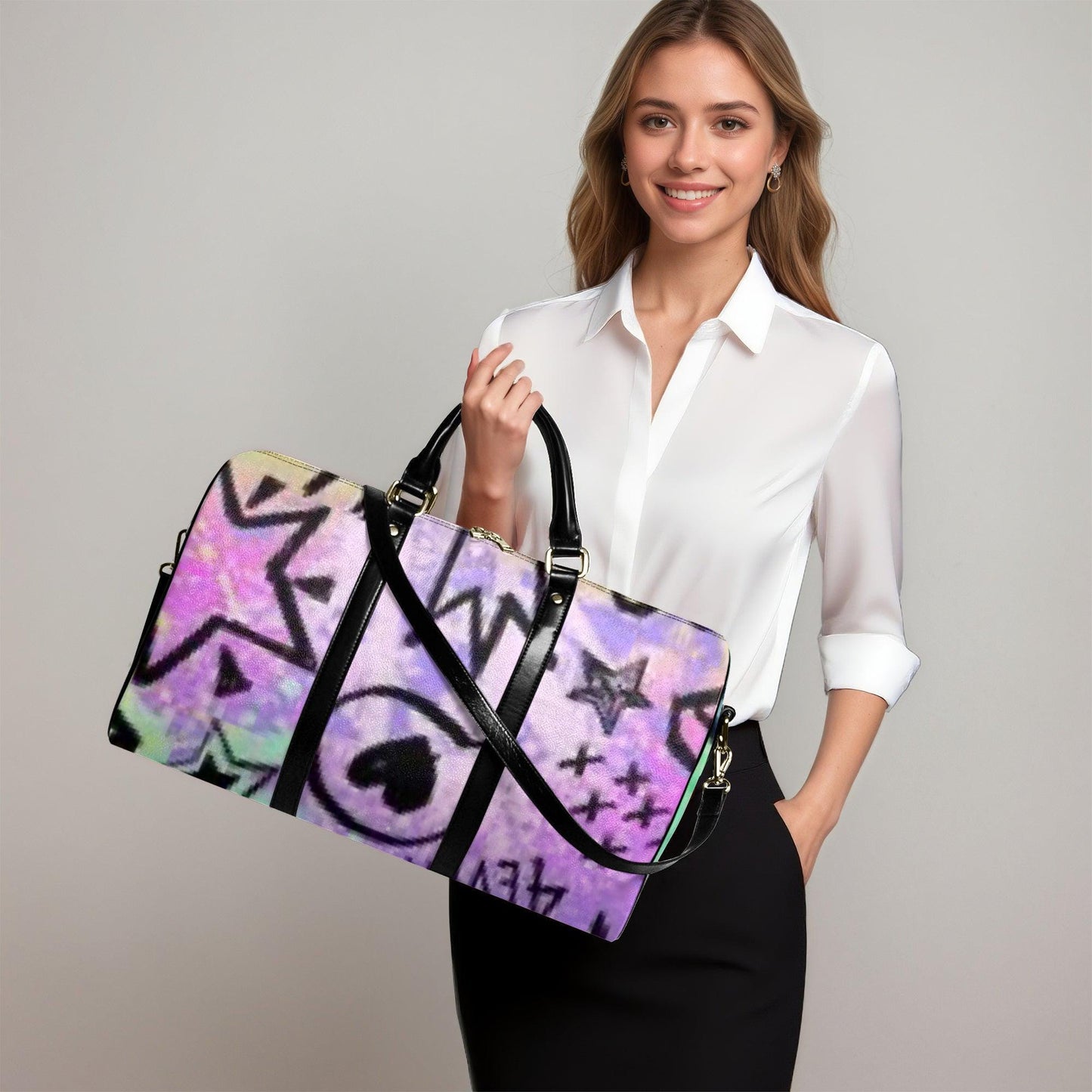Custom Design Vegan Leather Duffle Bag: Eco Friendly Weekender
