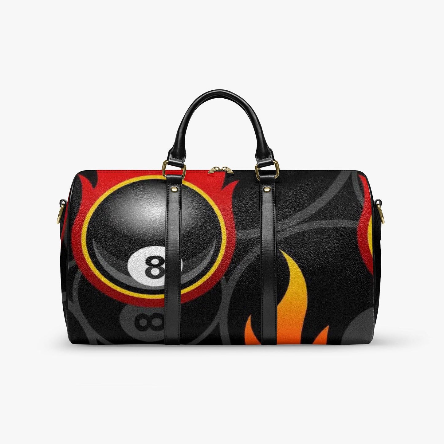 Eight Ball Vegan Leather Duffle Bag: Custom Design Weekender