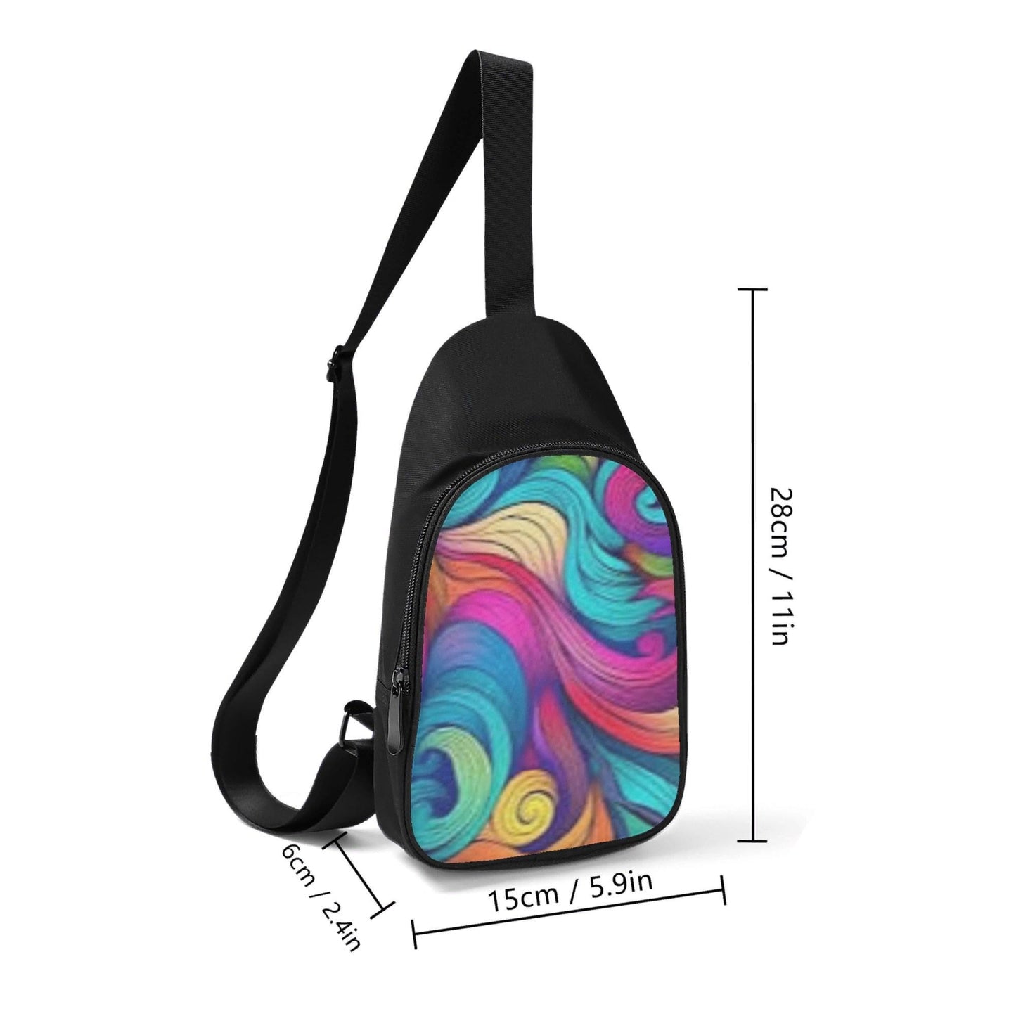Custom Designed Chest Sling Bag Cross Body Bag Eco Friendly Vegan