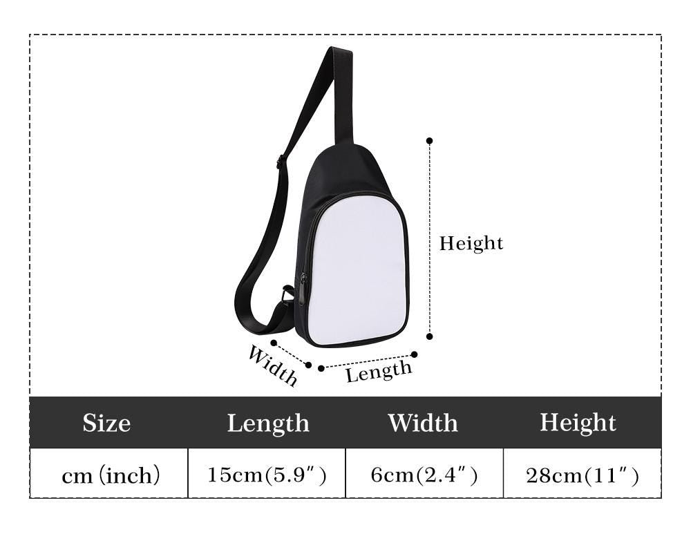 Custom Designed Chest Sling Bag Cross Body Bag Eco Friendly Vegan