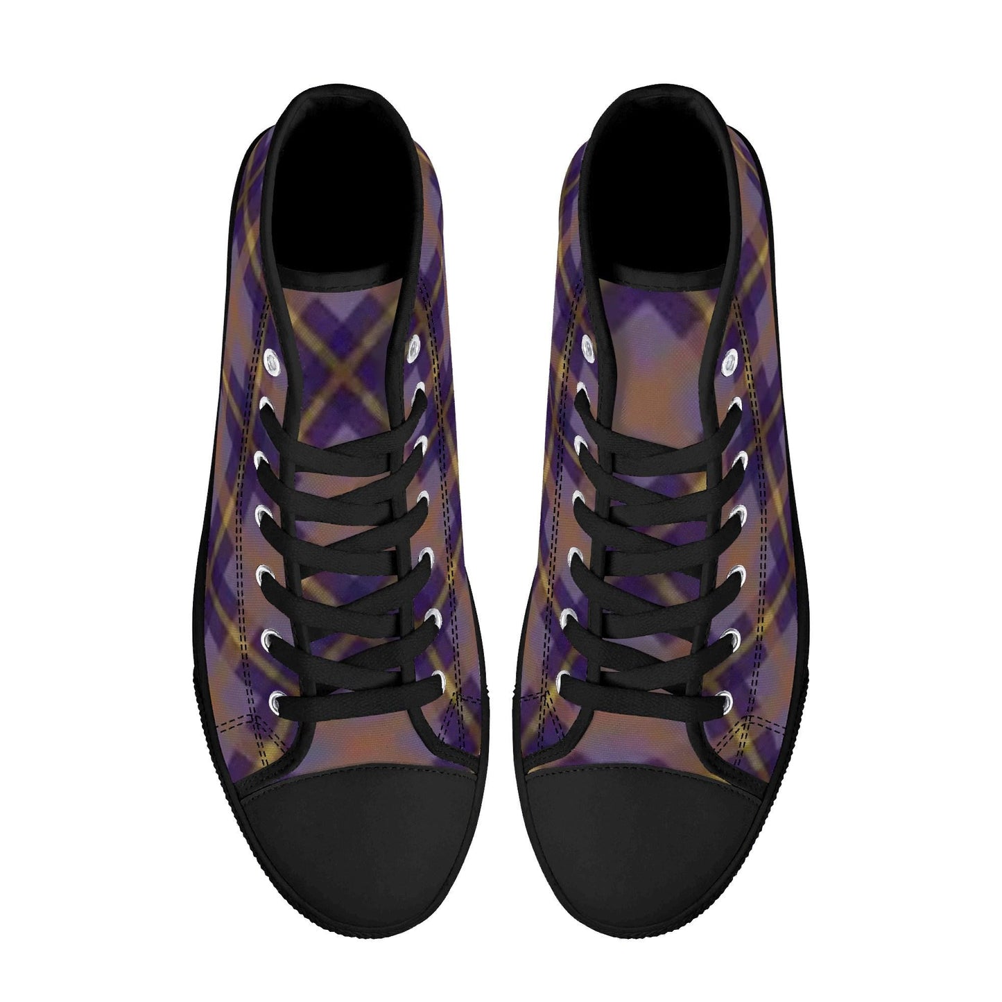 Custom Designed Men's High Top Canvas Shoes: Unique Patterns