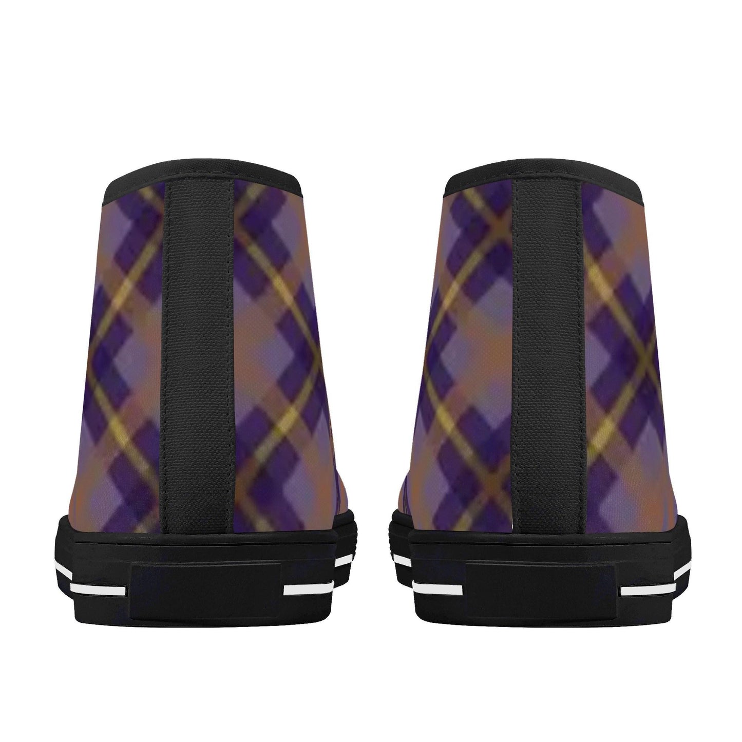 Custom Designed Men's High Top Canvas Shoes: Unique Patterns