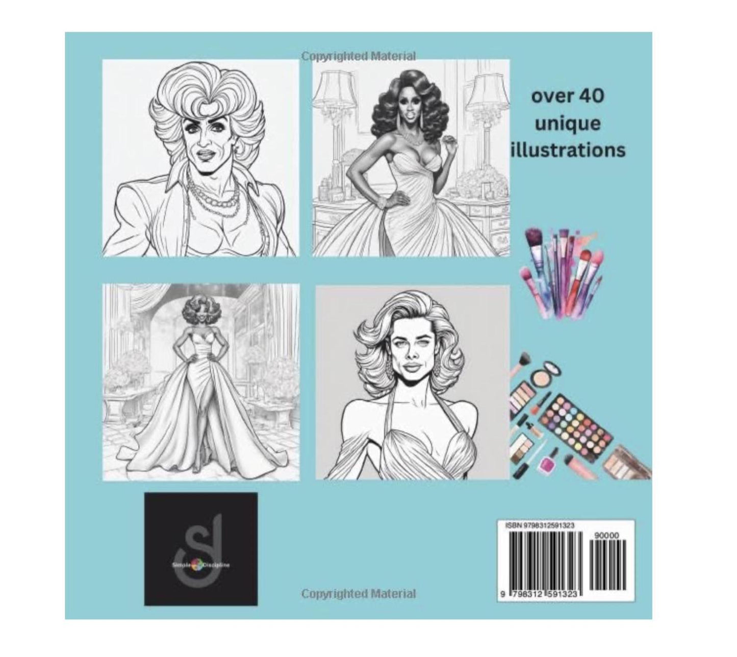 Famous People in Drag Coloring Book: 50 Original Illustrations