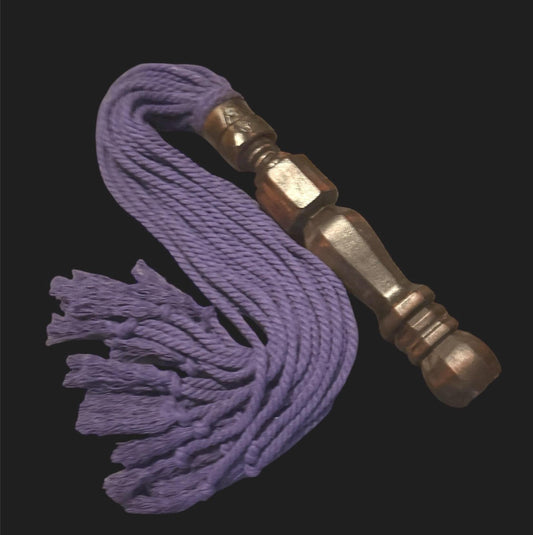 Handmade Soft Rope Flogger: turned wooden handle BDSM Teaser Tickler Adult Toy