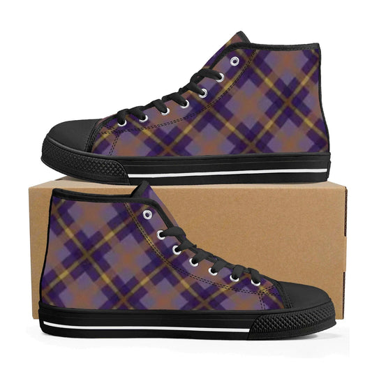 Custom Designed Men's High Top Canvas Shoes: Unique Patterns